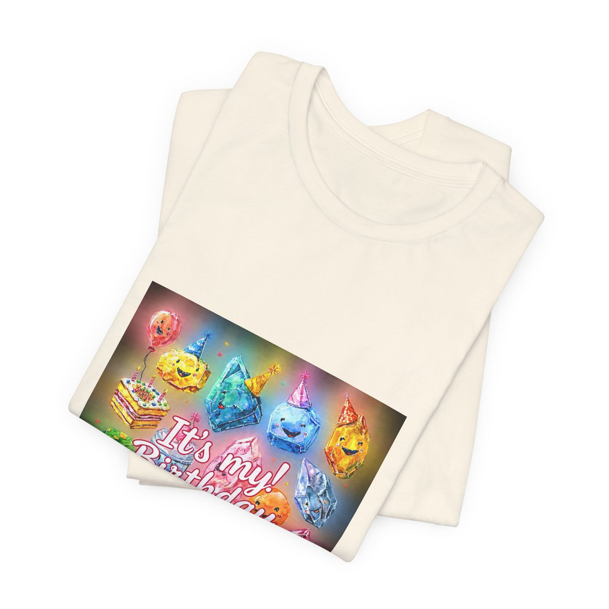 It's My Birthday Crystal Party T-Shirt | Sandy Neutrals & Oranges