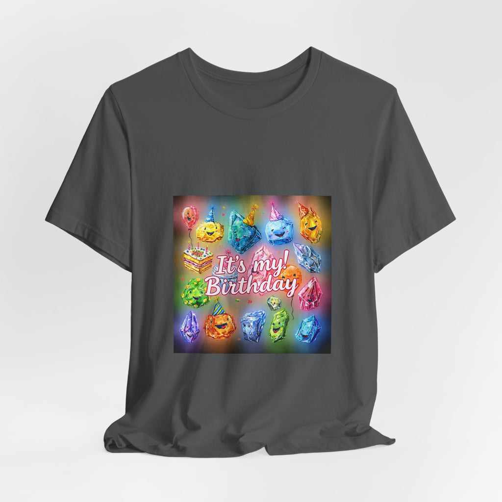 It's My Birthday Crystal Party T-Shirt | Dark Neutrals & Reds