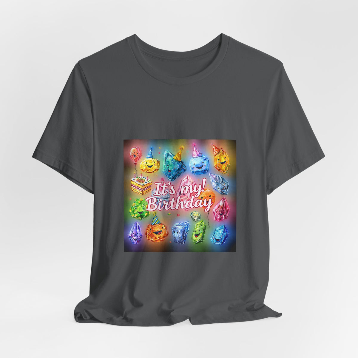 It's My Birthday Crystal Party T-Shirt | Dark Neutrals & Reds