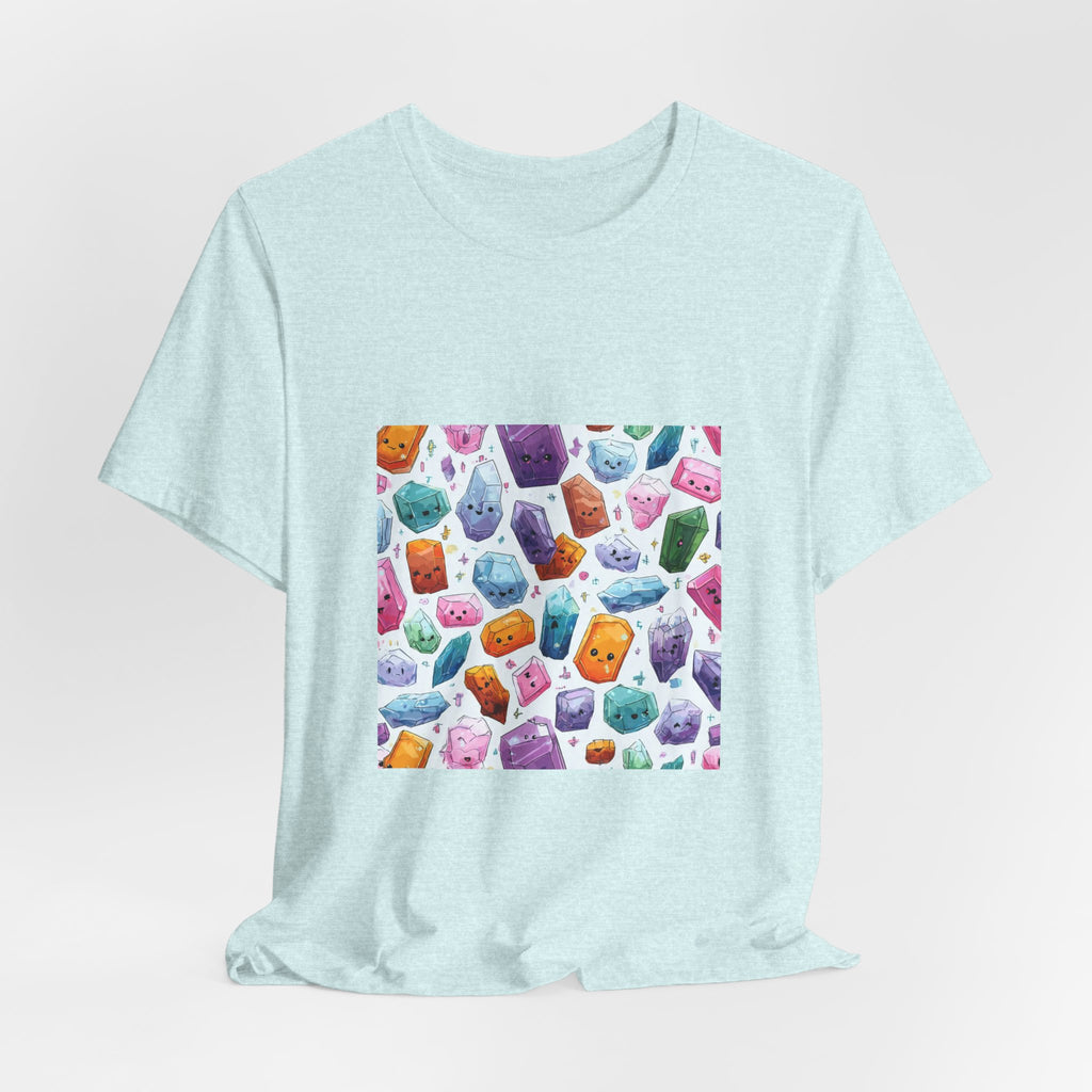 Pastel Crystal Friends T-Shirt | Soft Blues