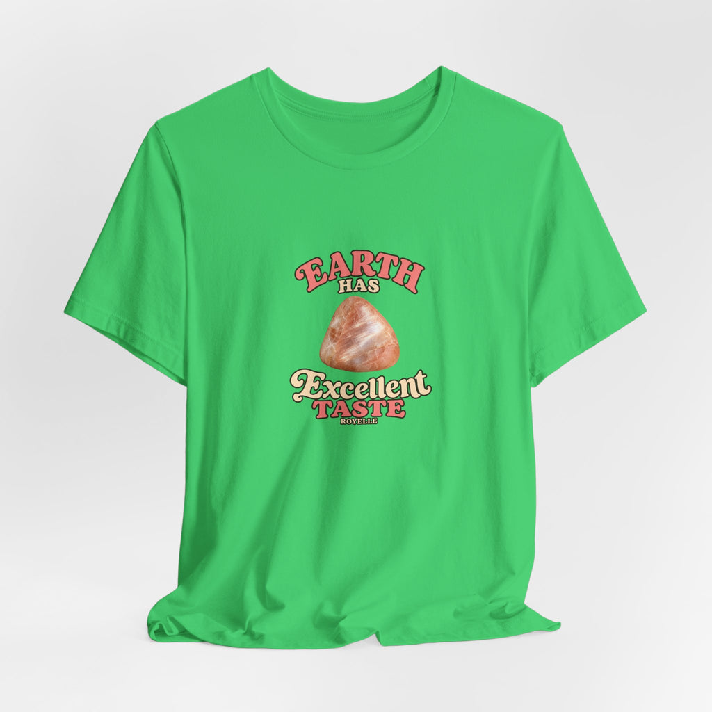 Earth Has Excellent Taste — Peach Moonstone Tee | Greens