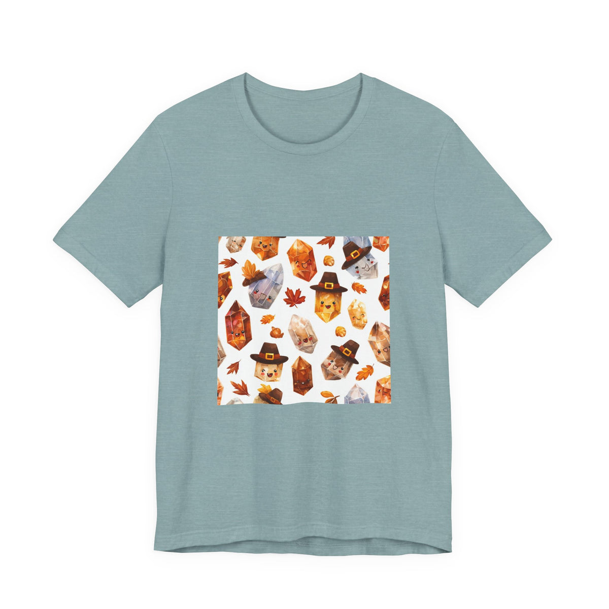 Thanksgiving Crystal Harvest T-Shirt | Soft Blues