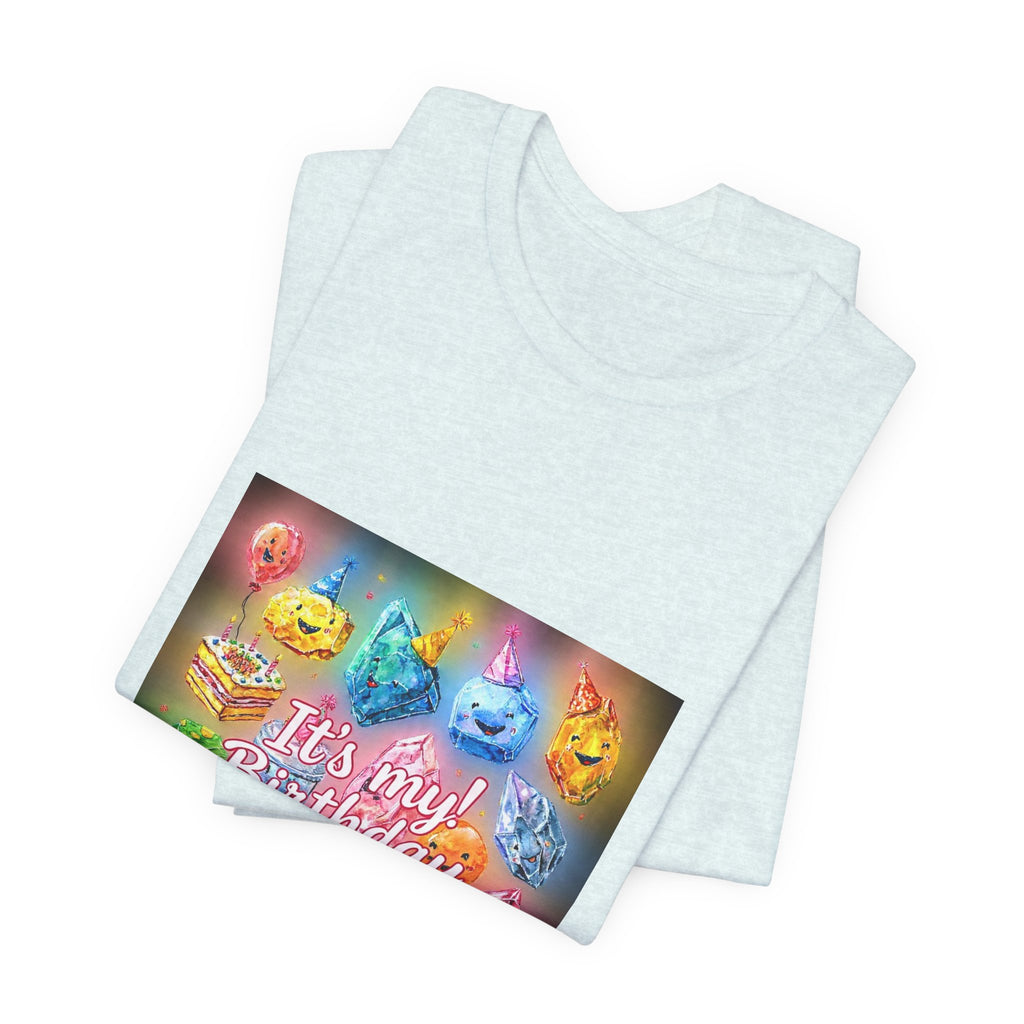 It's My Birthday Crystal Party T-Shirt | Soft Blues