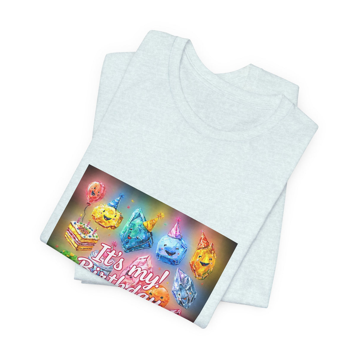 It's My Birthday Crystal Party T-Shirt | Soft Blues