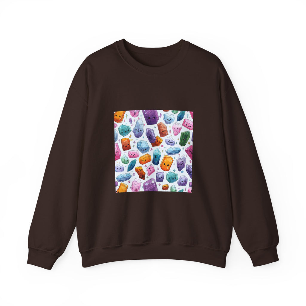 Pastel Crystal Friends Crewneck | Earth Tones & Brights