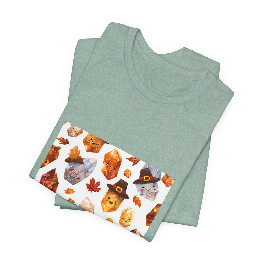 Thanksgiving Crystal Harvest T-Shirt | Soft Blues