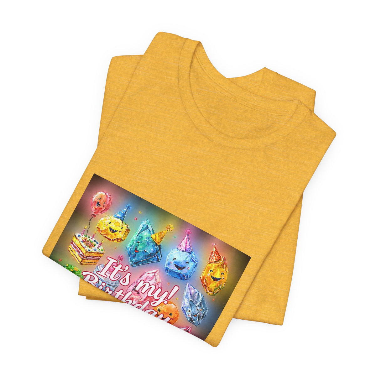 It's My Birthday Crystal Party T-Shirt | Golds, Mints & Teal