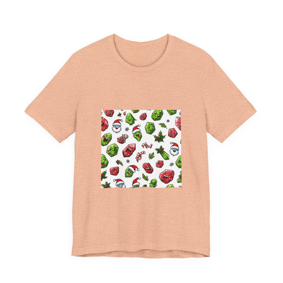 Christmas Crystal Cheer T-Shirt | Peach & Sunset