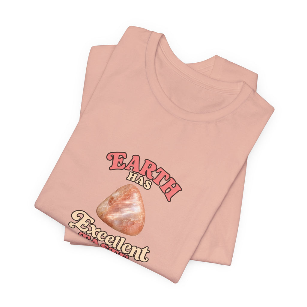 Earth Has Excellent Taste — Peach Moonstone Tee | Peach & Sunset
