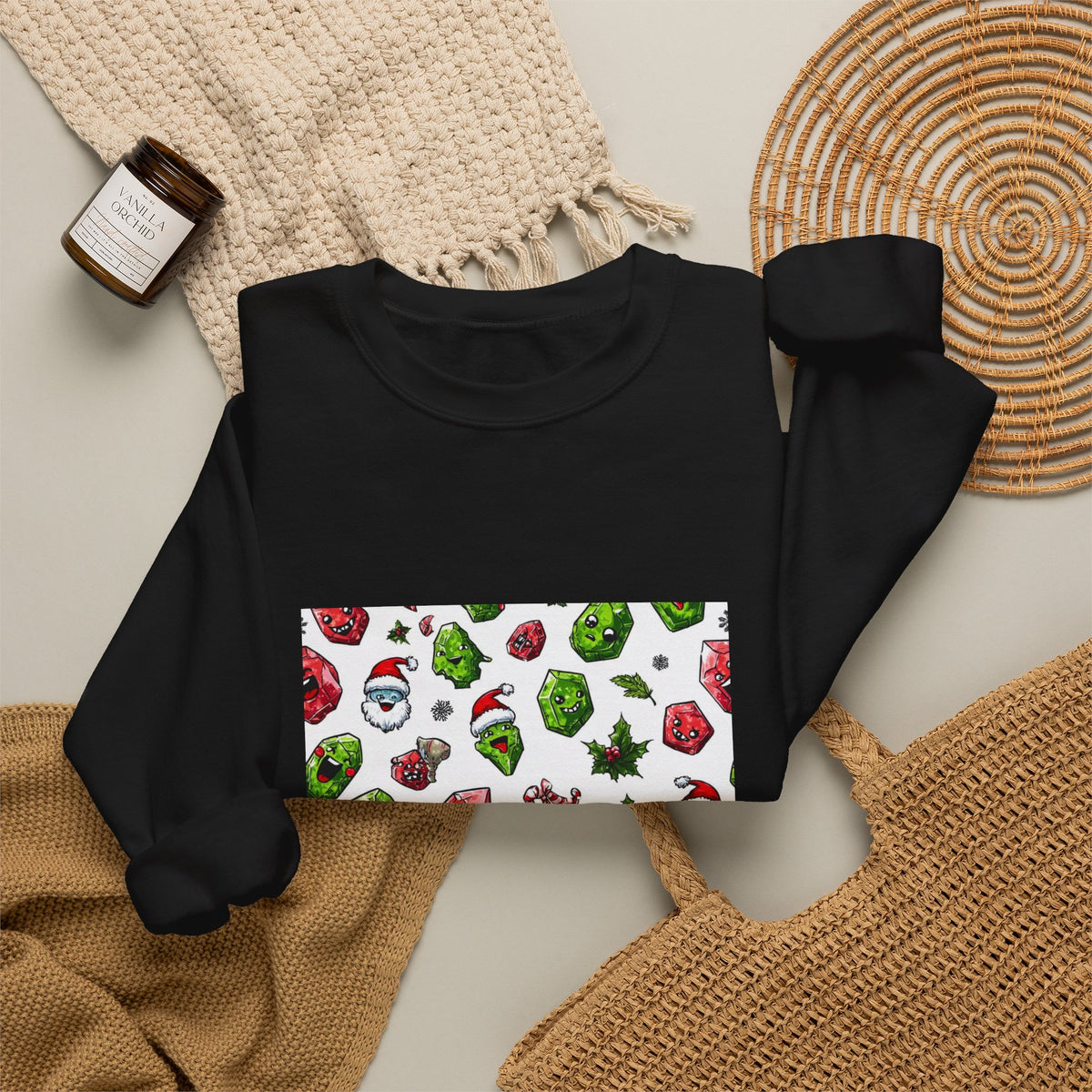 Christmas Crystal Cheer Crewneck | Neutrals & Reds