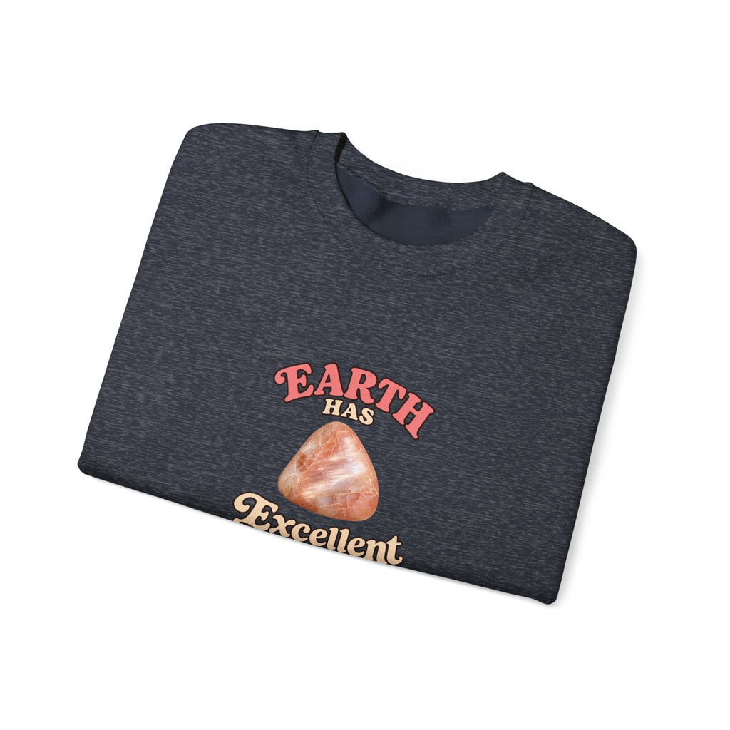 Earth Has Excellent Taste — Peach Moonstone Crewneck | Blues, Purples & Pinks