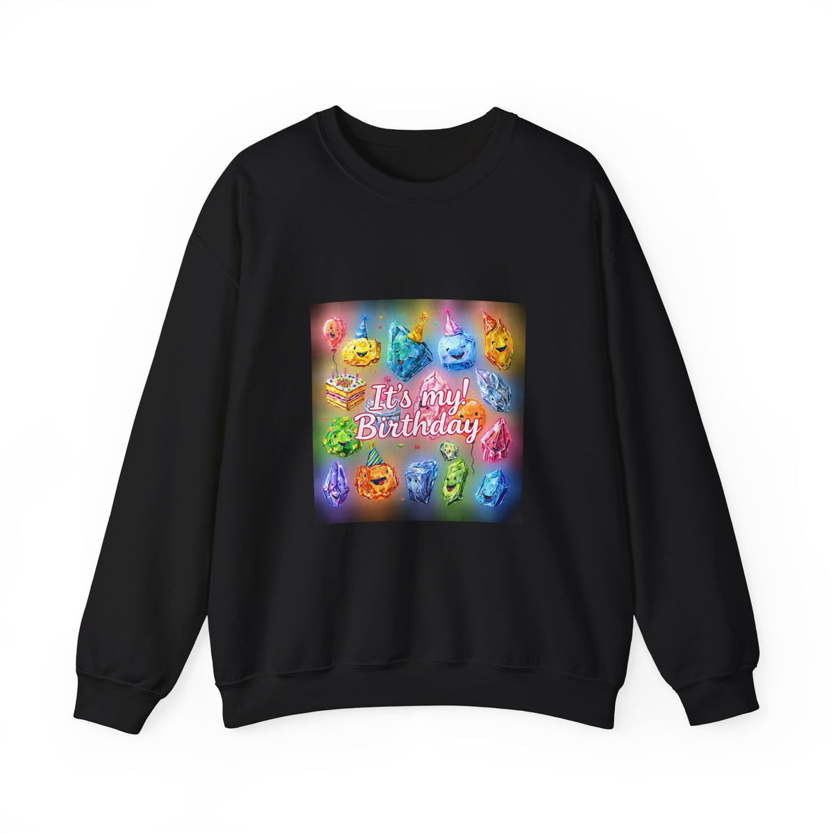 It's My Birthday Crystal Party Crewneck | Neutrals & Reds