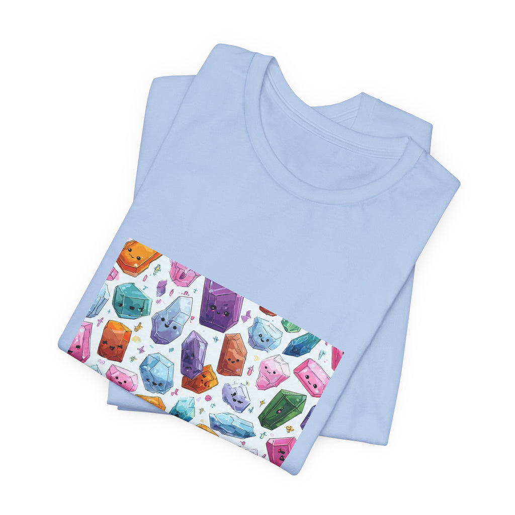 Pastel Crystal Friends T-Shirt | Soft Blues