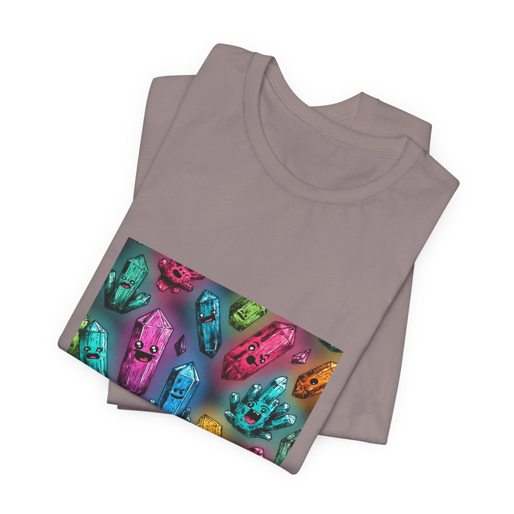 Colorful Crystal Characters T-Shirt | Sandy Neutrals & Oranges