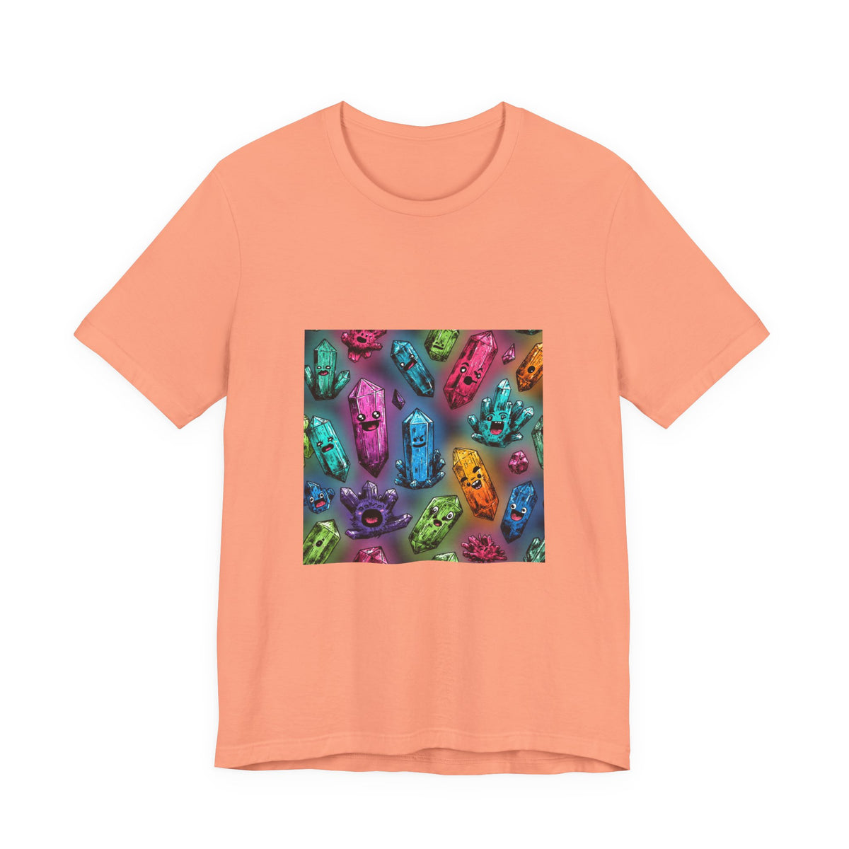 Colorful Crystal Characters T-Shirt | Peach & Sunset