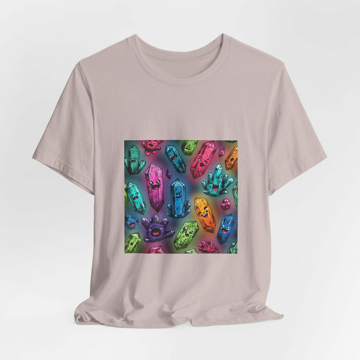 Colorful Crystal Characters T-Shirt | Light Neutrals