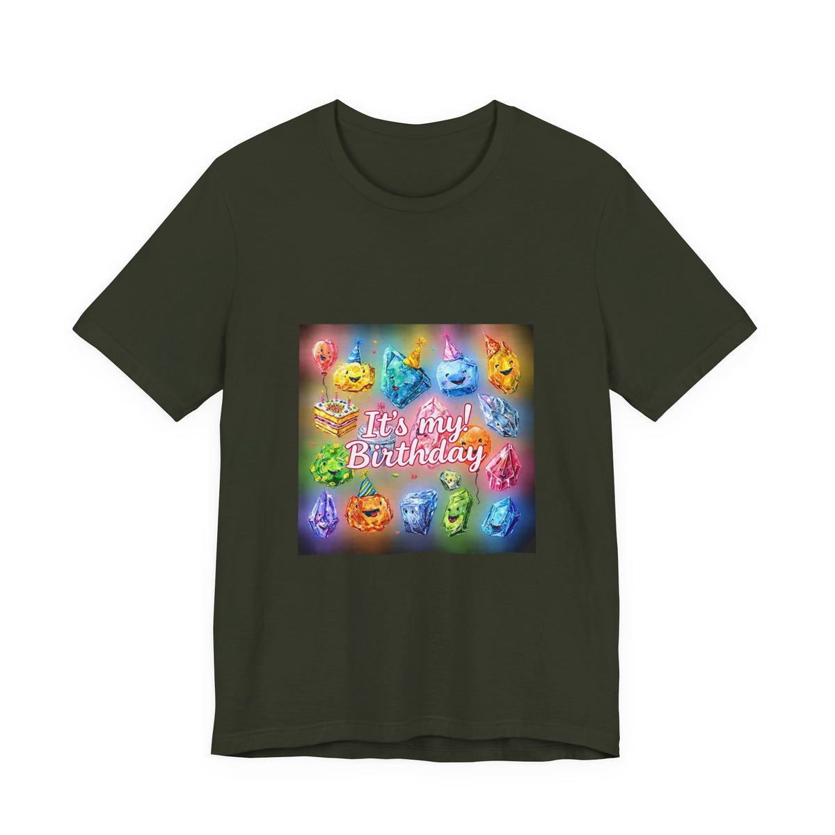 It's My Birthday Crystal Party T-Shirt | Greens