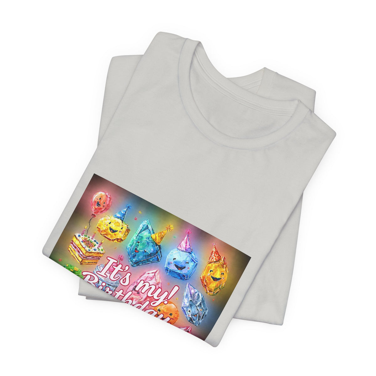 It's My Birthday Crystal Party T-Shirt | Light Neutrals