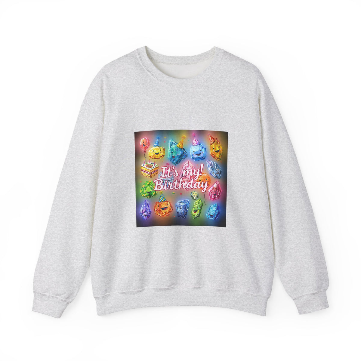 It's My Birthday Crystal Party Crewneck | Neutrals & Reds