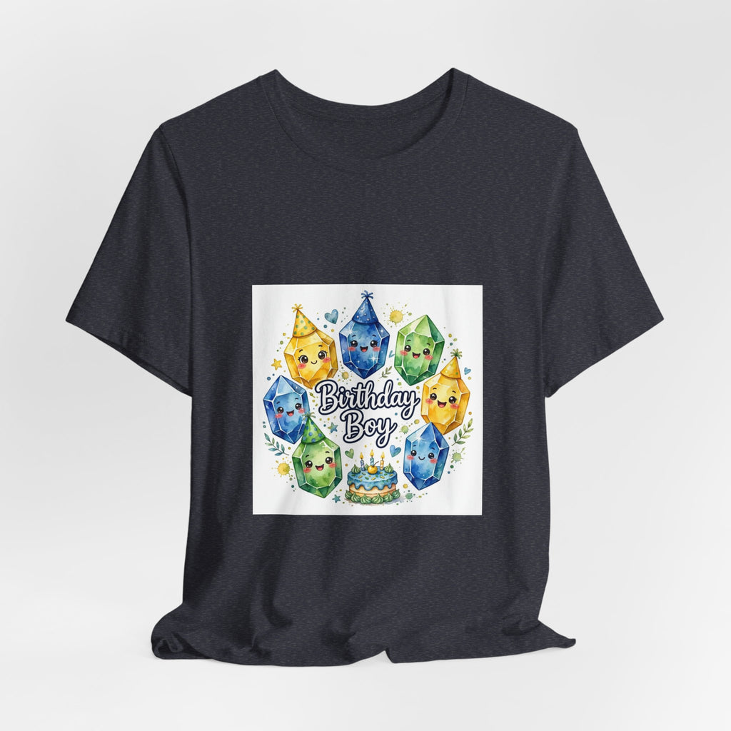 Birthday Boy Crystal Party T-Shirt | Royal, Navy & Purple