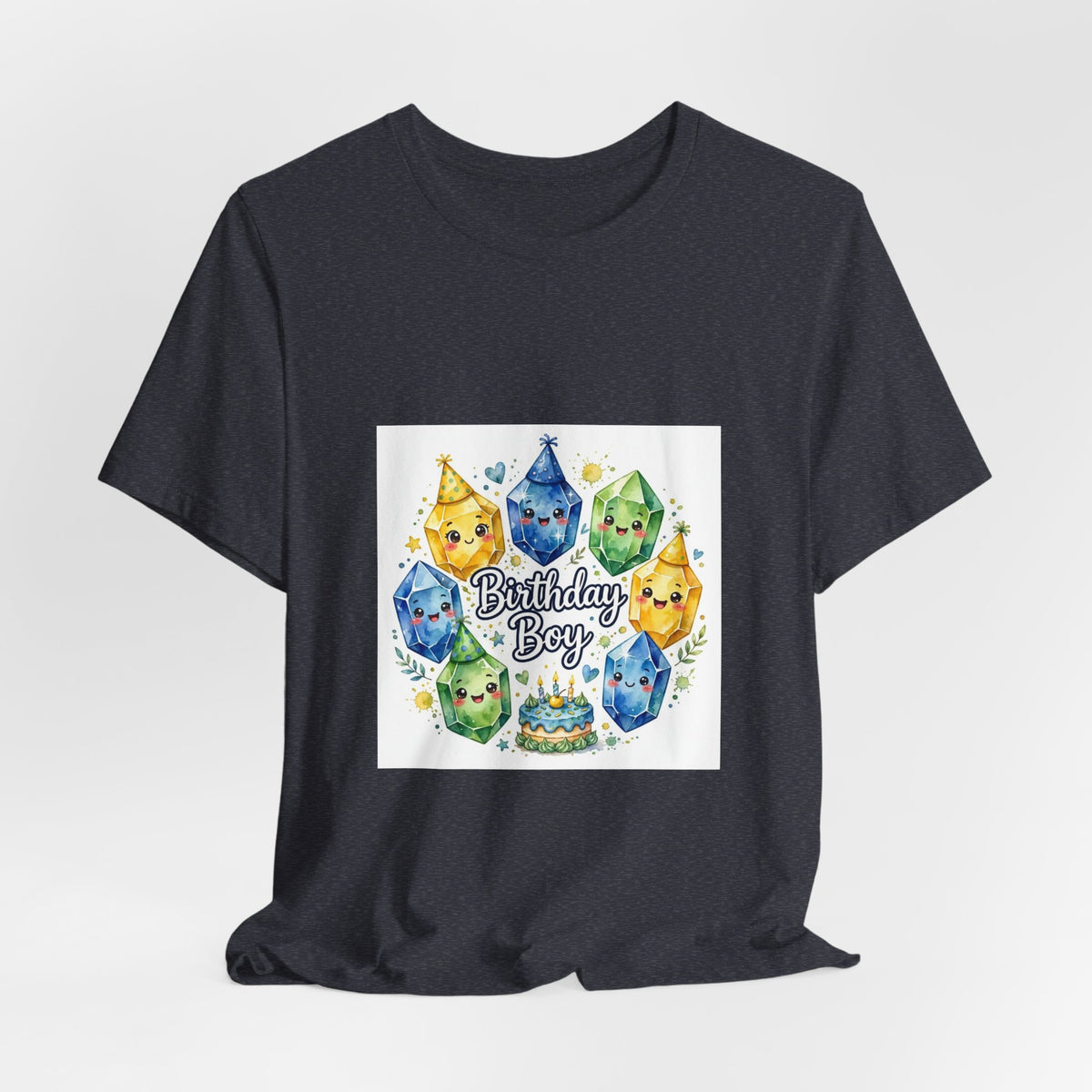 Birthday Boy Crystal Party T-Shirt | Royal, Navy & Purple