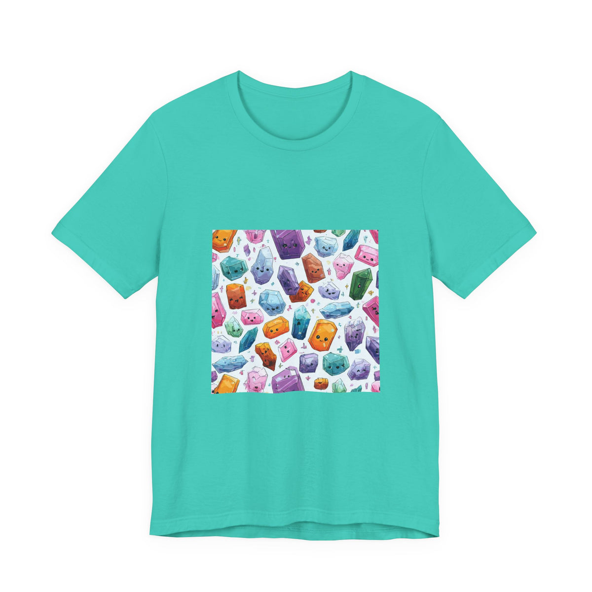 Pastel Crystal Friends T-Shirt | Golds, Mints & Teal