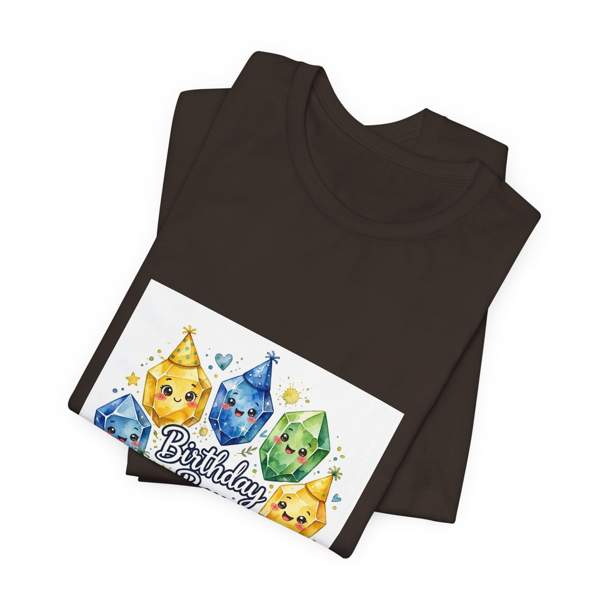 Birthday Boy Crystal Party T-Shirt | Earthy Reds & Browns