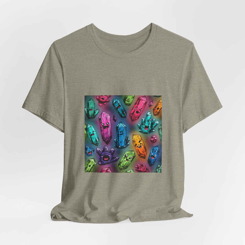 Colorful Crystal Characters T-Shirt | Light Neutrals