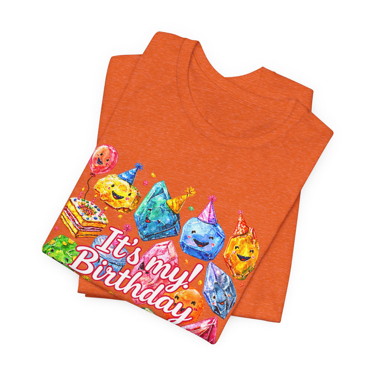 It's My Birthday Crystal Party T-Shirt | Peach & Sunset