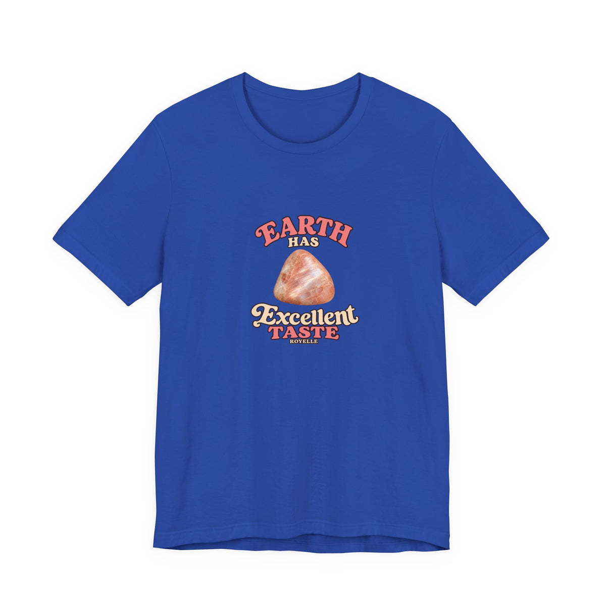 Earth Has Excellent Taste — Peach Moonstone Tee | Royal, Navy & Purple