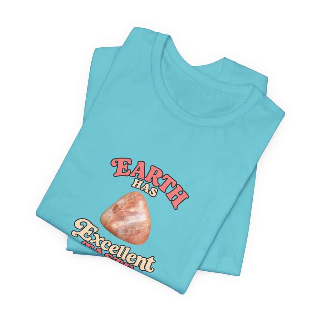 Earth Has Excellent Taste — Peach Moonstone Tee | Forest & Ocean