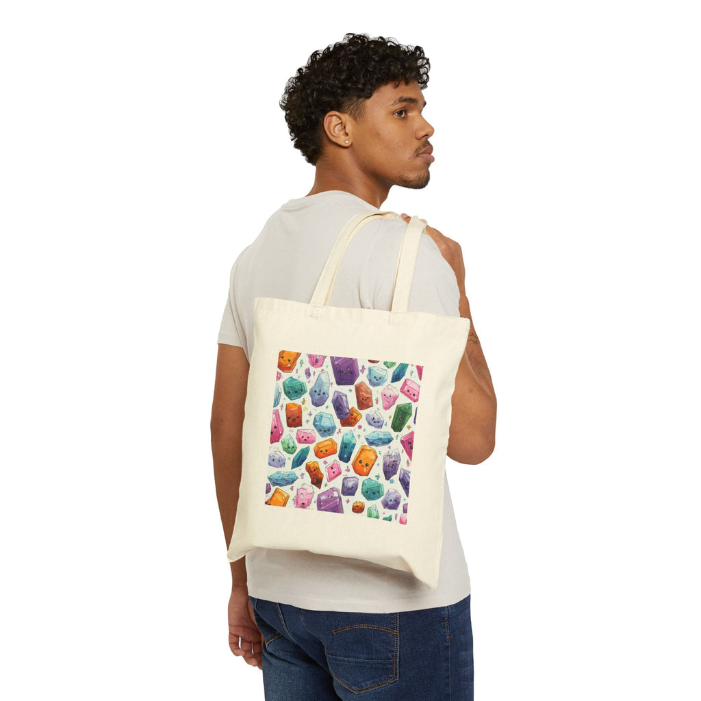 Pastel Crystal Friends Canvas Tote