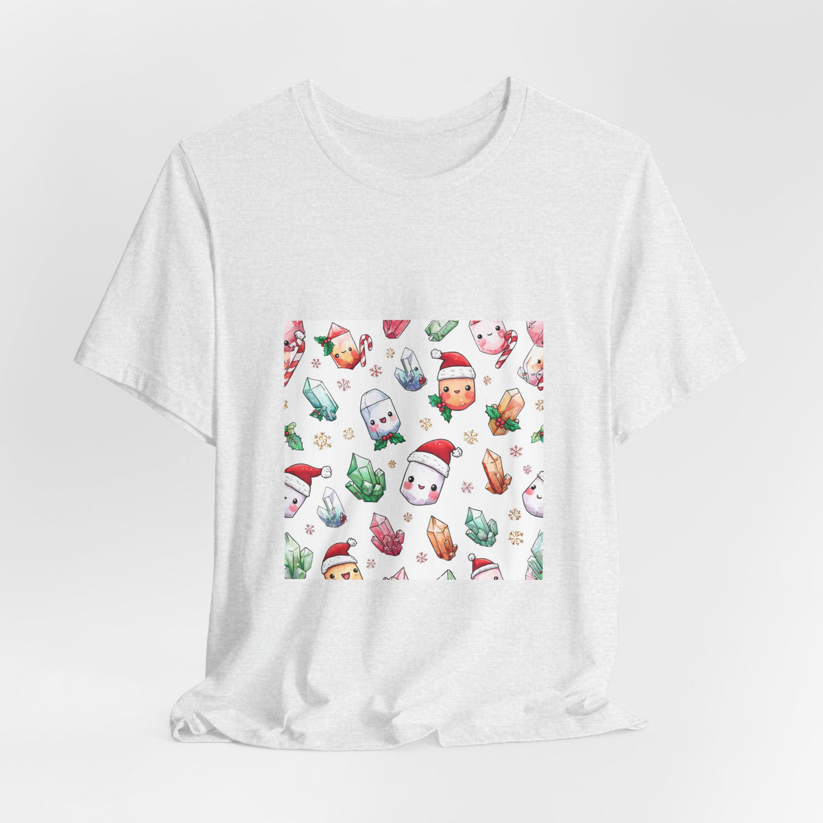 Pastel Christmas Crystal Friends T-Shirt | Light Neutrals