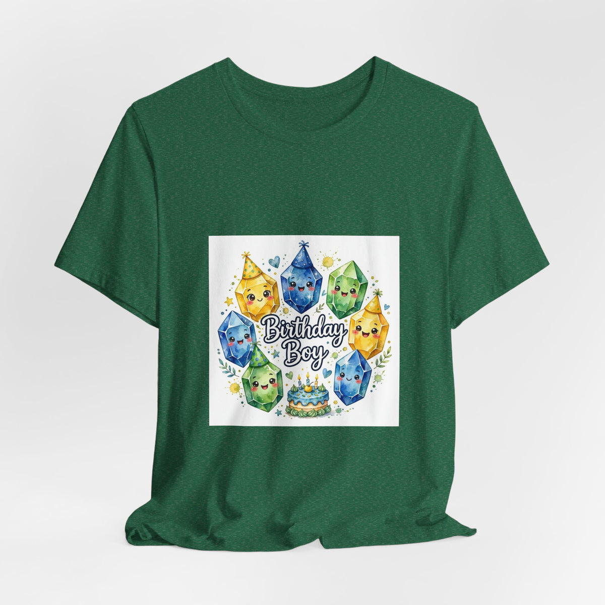 Birthday Boy Crystal Party T-Shirt | Greens