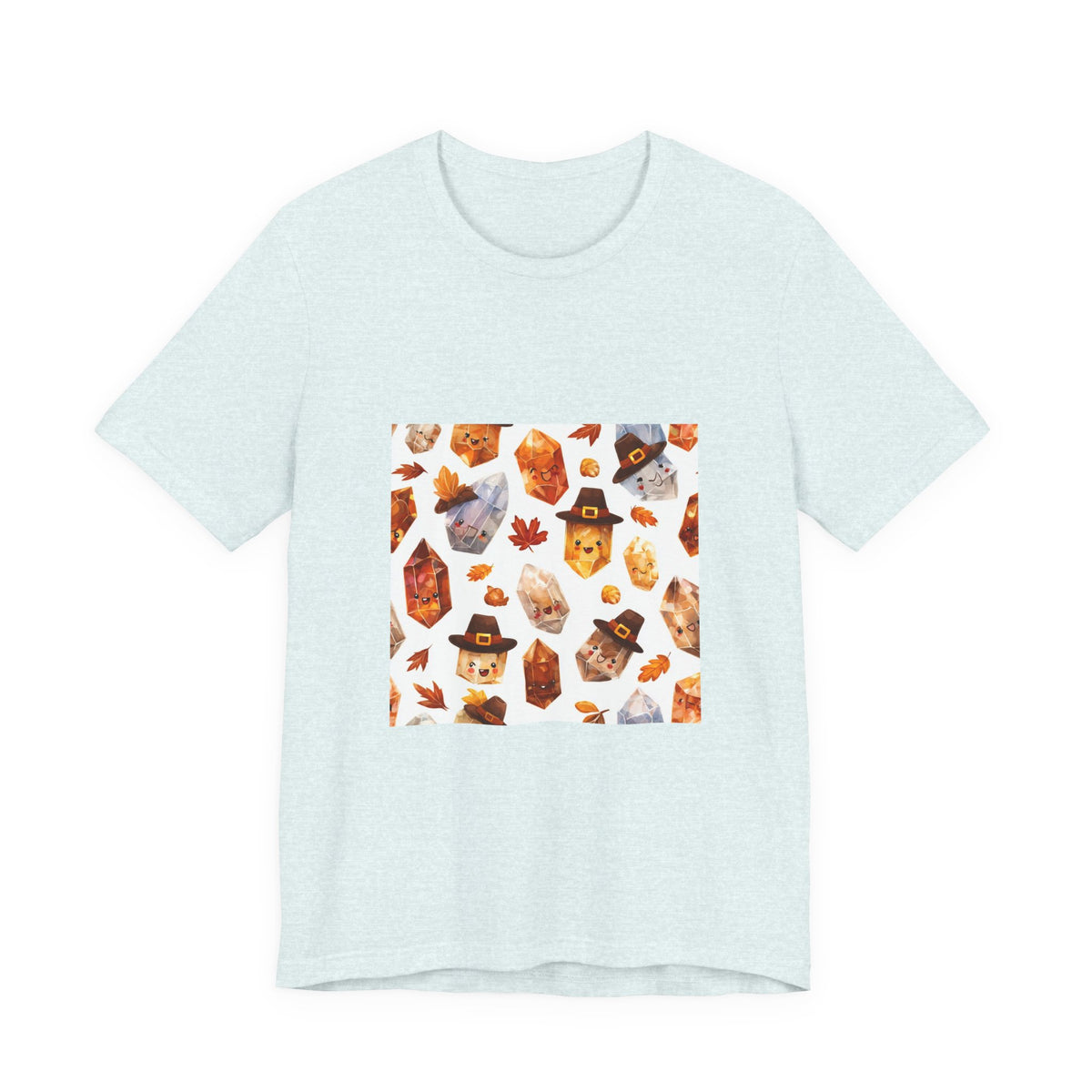 Thanksgiving Crystal Harvest T-Shirt | Soft Blues