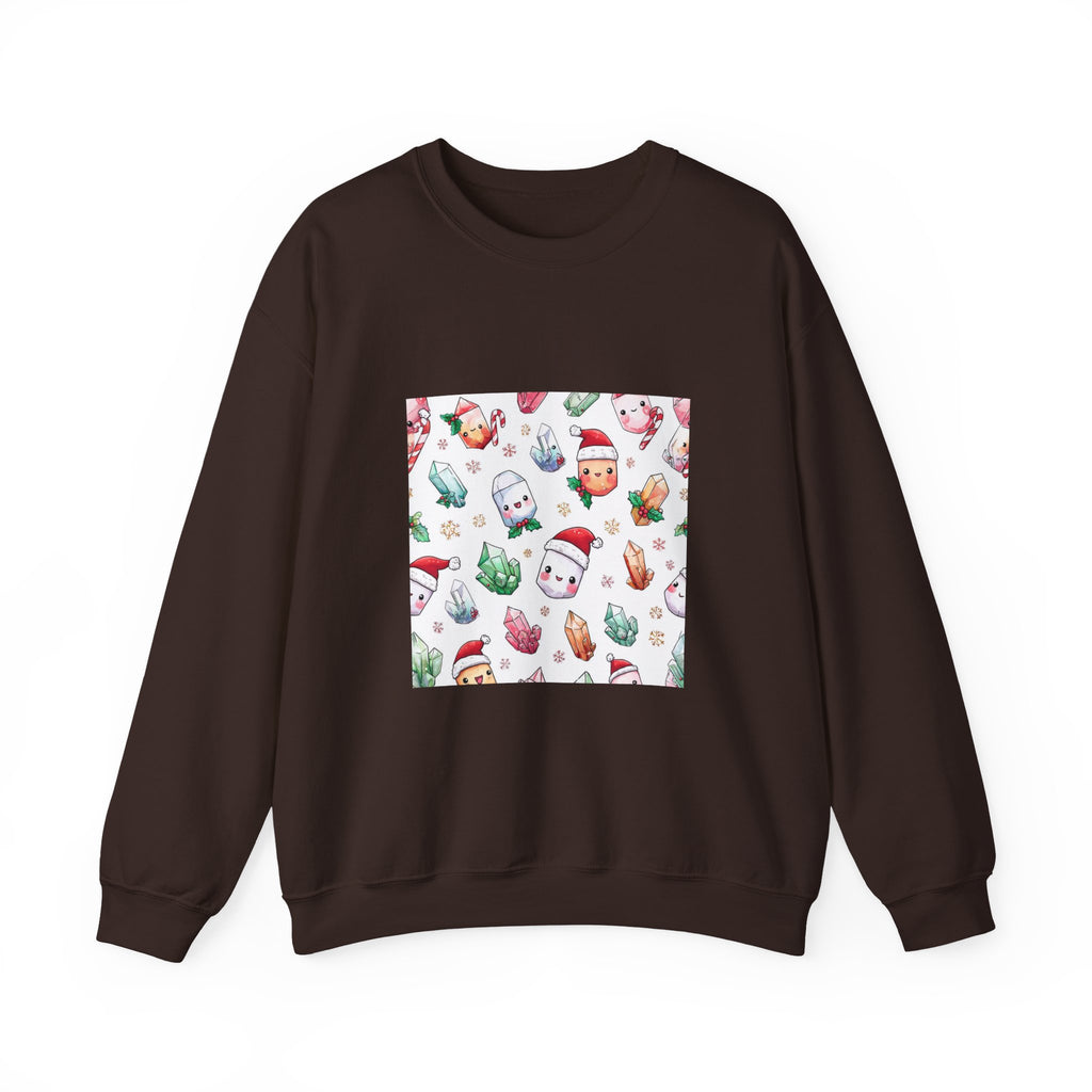 Pastel Christmas Crystal Friends Crewneck | Earth Tones & Brights