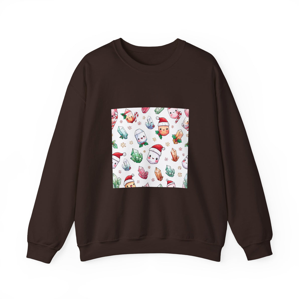 Pastel Christmas Crystal Friends Crewneck | Earth Tones & Brights