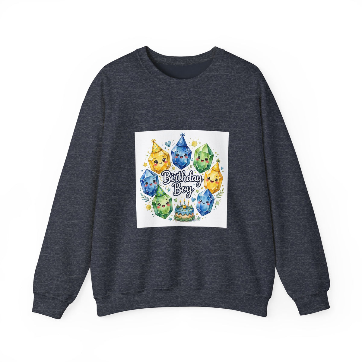 Birthday Boy Crystal Party Crewneck | Blues, Purples & Pinks