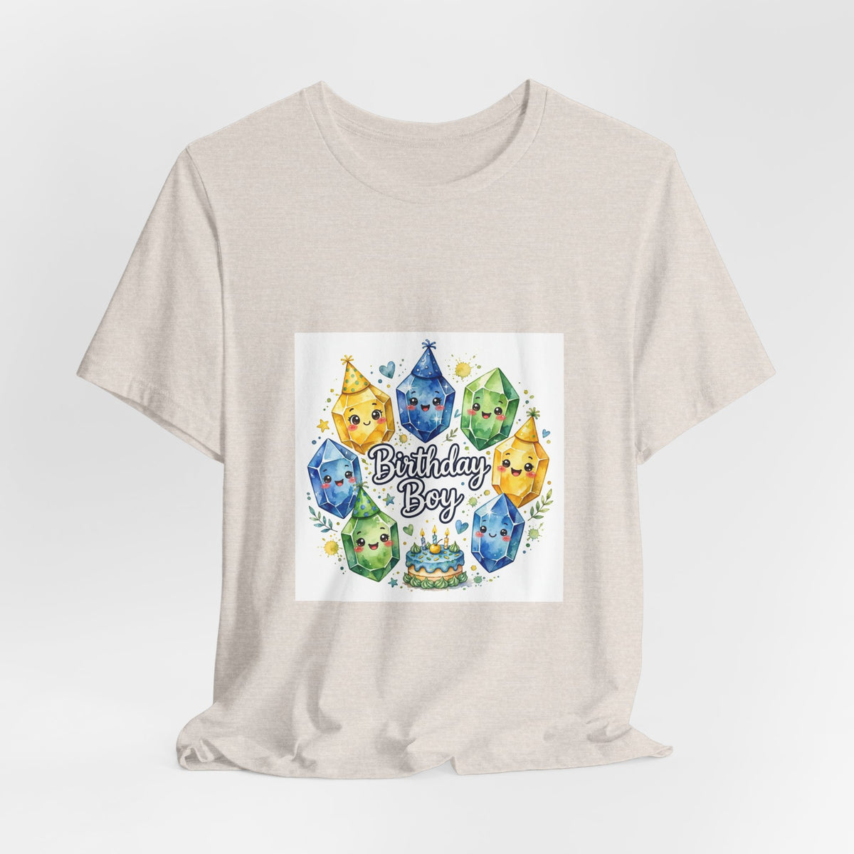 Birthday Boy Crystal Party T-Shirt | Sandy Neutrals & Oranges