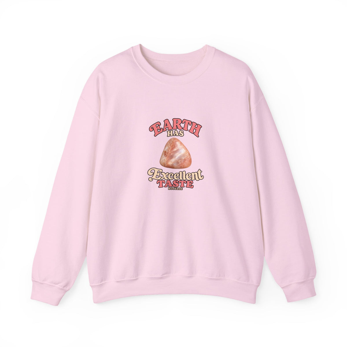 Earth Has Excellent Taste — Peach Moonstone Crewneck | Blues, Purples & Pinks