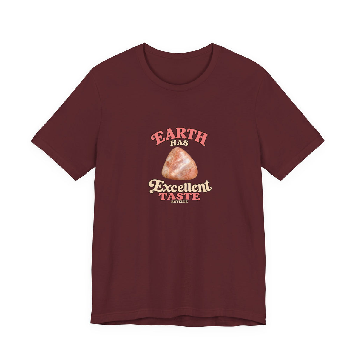 Earth Has Excellent Taste — Peach Moonstone Tee | Earthy Reds & Browns