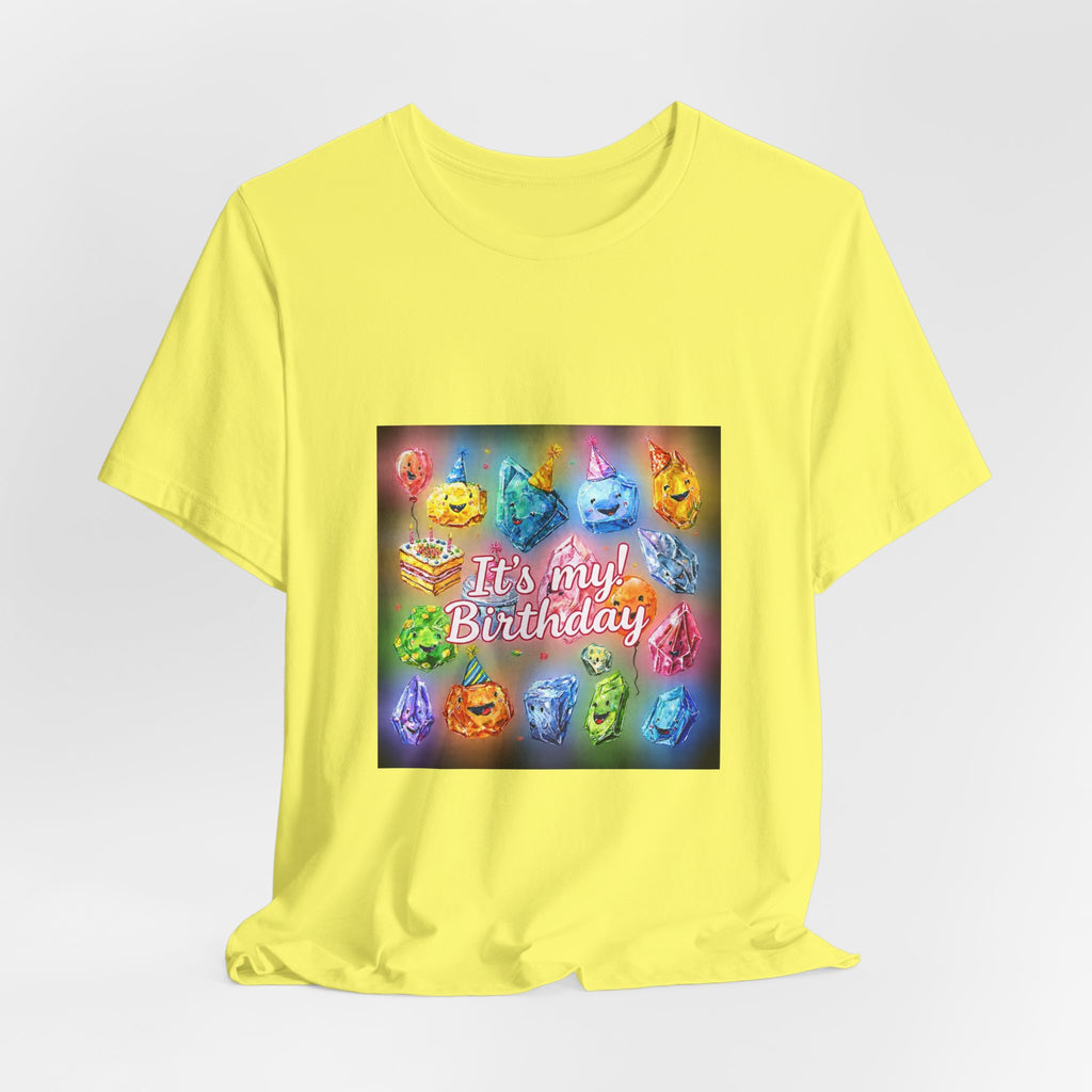 It's My Birthday Crystal Party T-Shirt | Golds, Mints & Teal