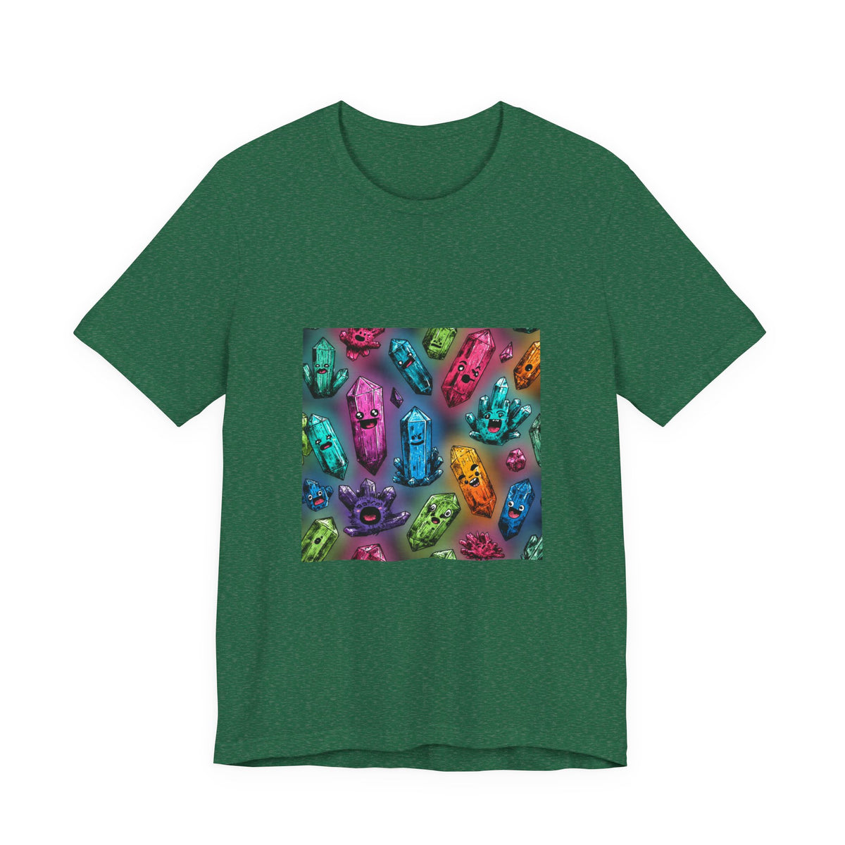 Colorful Crystal Characters T-Shirt | Greens