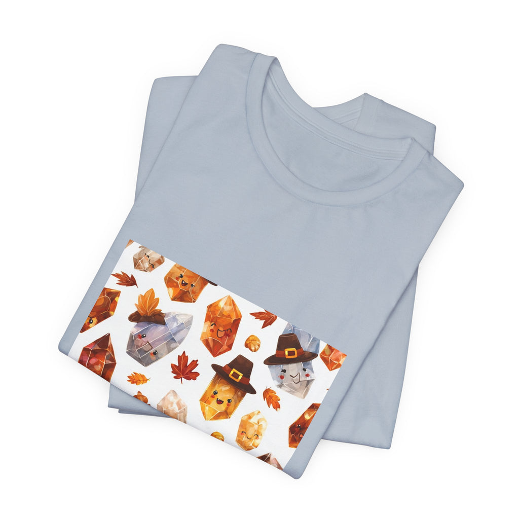 Thanksgiving Crystal Harvest T-Shirt | Soft Blues