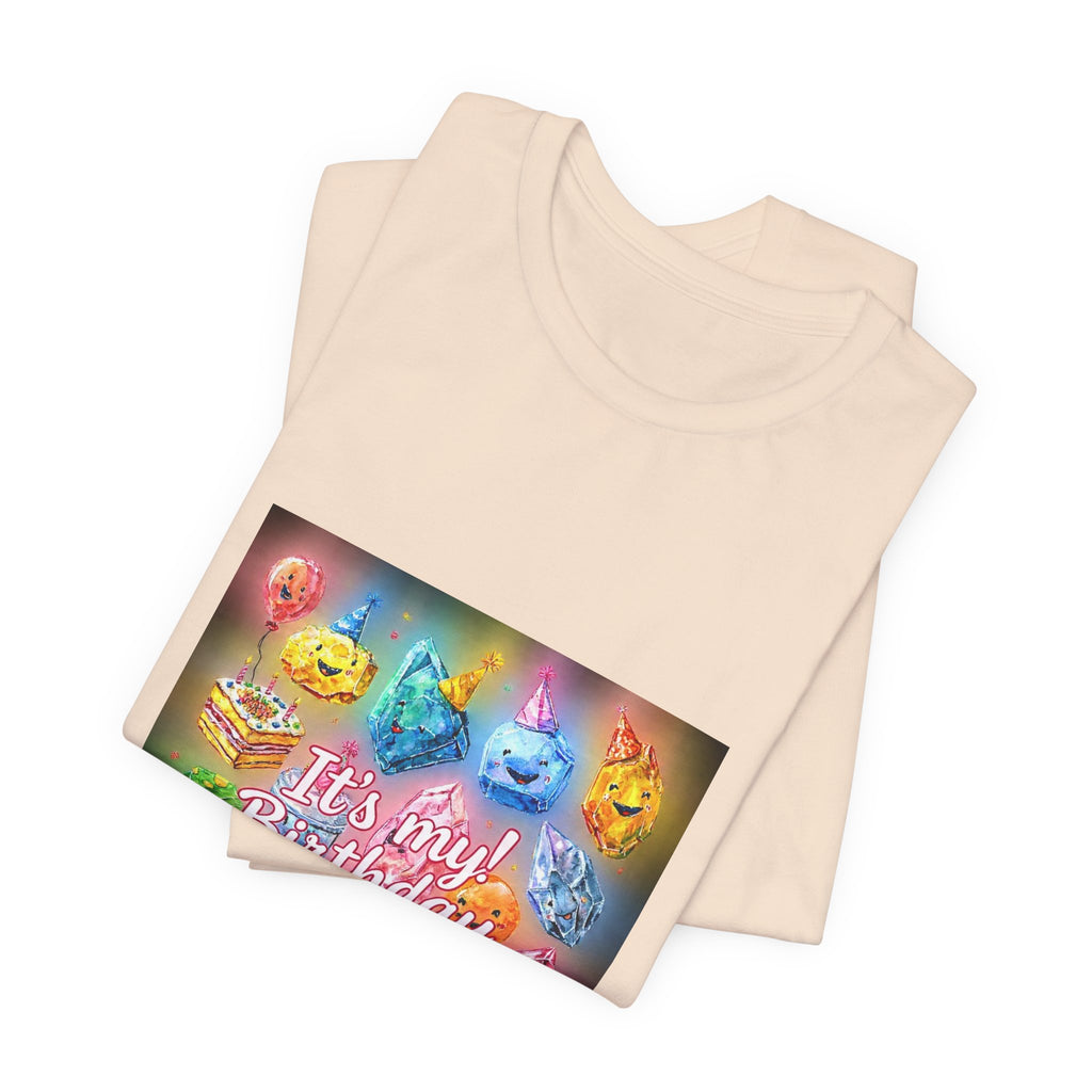 It's My Birthday Crystal Party T-Shirt | Sandy Neutrals & Oranges