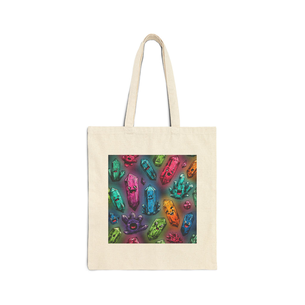 Colorful Crystal Characters Canvas Tote