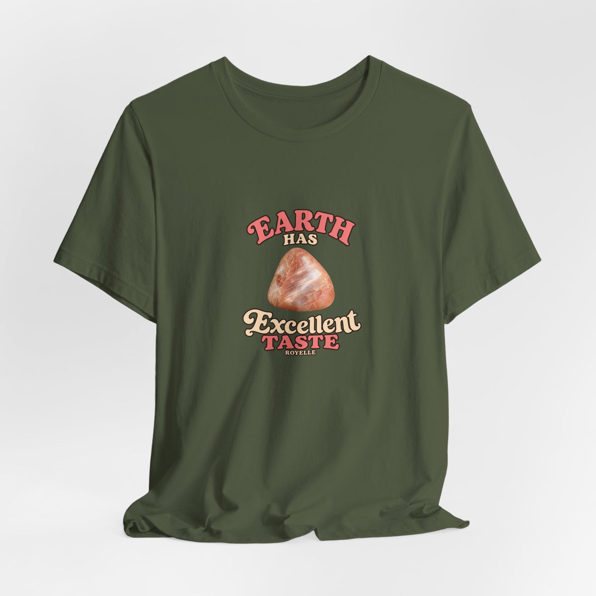 Earth Has Excellent Taste — Peach Moonstone Tee | Greens