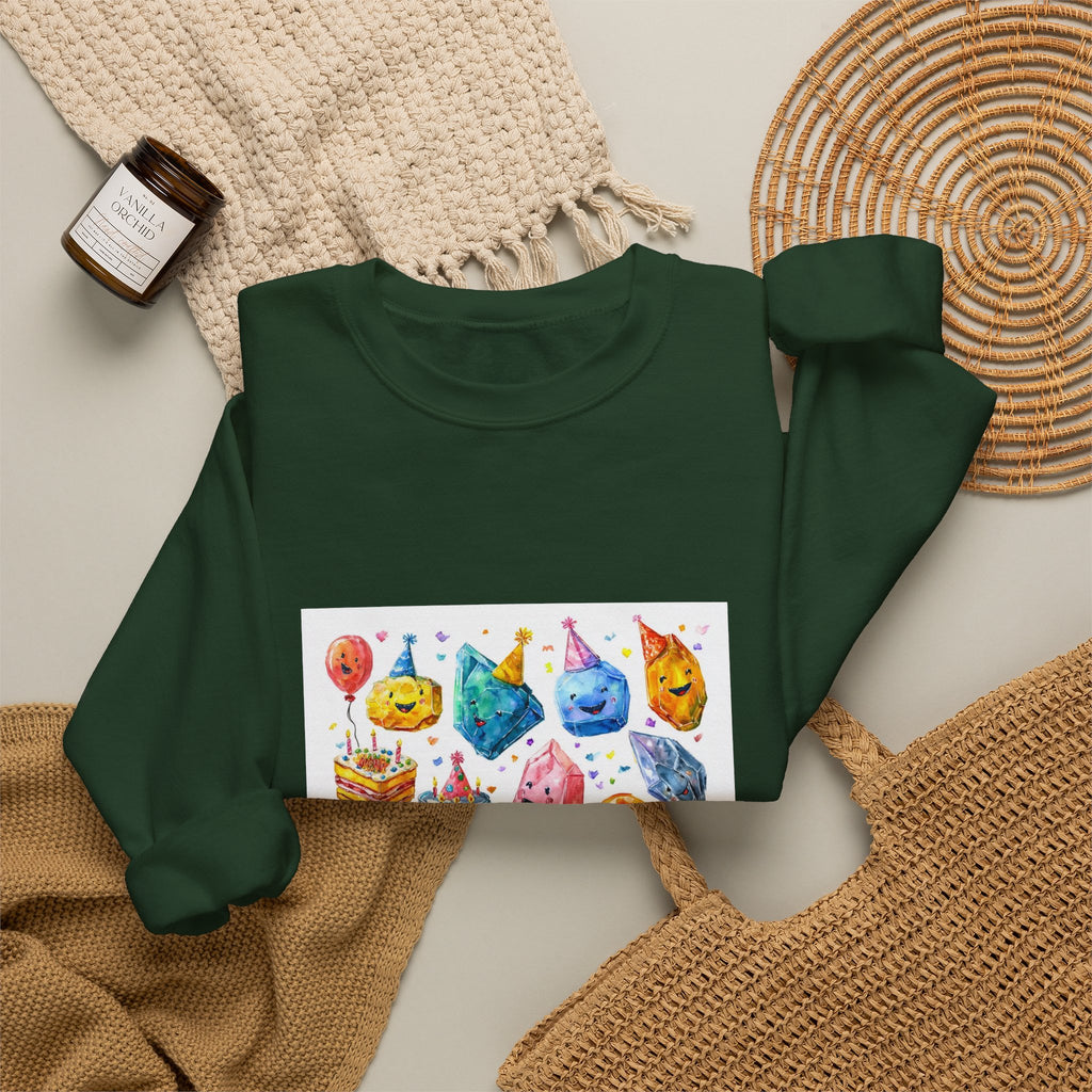 Crystal Birthday Party Crewneck | Blues, Purples & Pinks