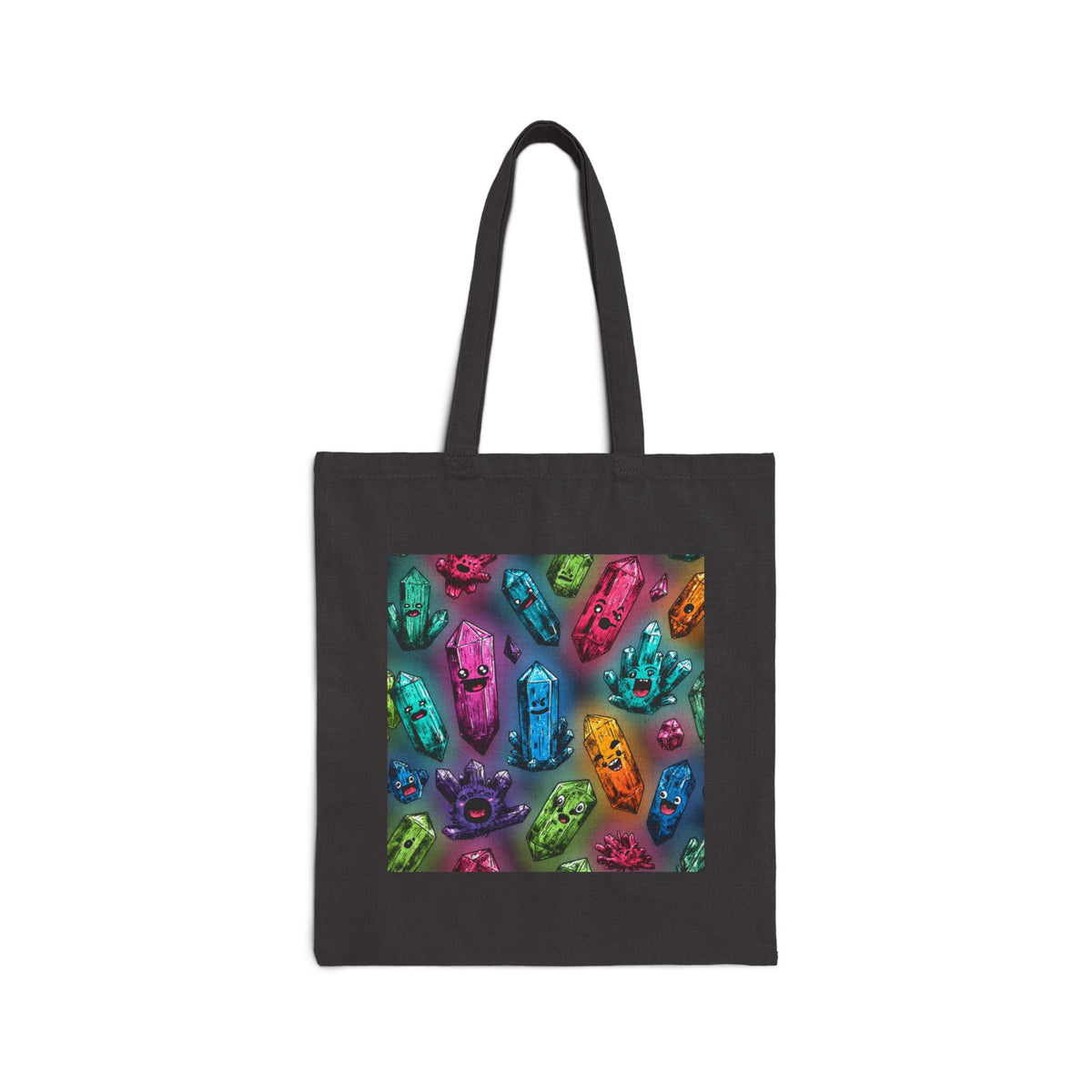 Colorful Crystal Characters Canvas Tote