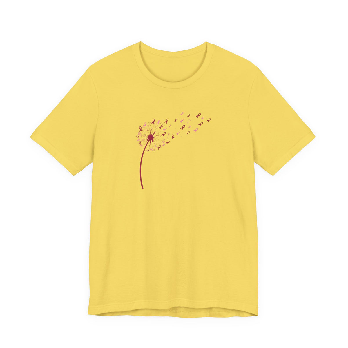 Pink Ribbon Dandelion Breast Cancer Awareness T-Shirt